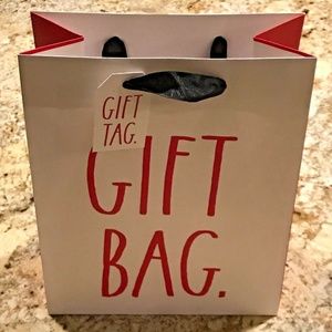 Rae Dunn GIFT BAG LL RED Christmas with Tags